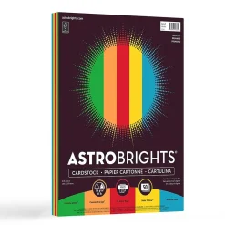 Astrobrights 65 lb. Cardstock Paper, 8.5" x 11", Primary Assortment, 50 Sheets/Pack (99325-02)