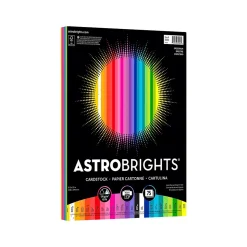 Astrobrights 65 lb. Cardstock Paper, 8.5" x 11", Spectrum Assortment, 75 Sheets/Pack (80944-01)