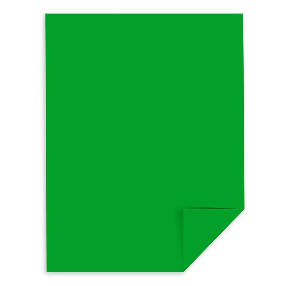 Astrobrights 65 lb. Cardstock Paper, 8.5" x 11", Gamma Green, 2,000 Sheets/Carton (22741CT)