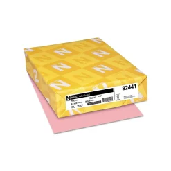 Astrobrights 67 lb. Cardstock Paper, 8.5" x 11", Pink, 250 Sheets/Pack (WAU82441)