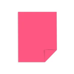Astrobrights 65 lb. Cardstock Paper, 8.5" x 11", Plasma Pink, 250 Sheets/Pack (22129)