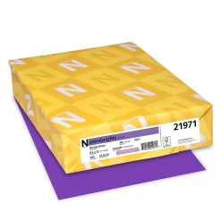 Astrobrights 65 lb. Cardstock Paper, 8.5" x 11", Purple, 250 Sheets/Pack (WAU21971)