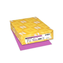 Astrobrights 65 lb. Cardstock Paper, 8.5" x 11", Outrageous Orchid, 250 Sheets/Pack (WAU21951)