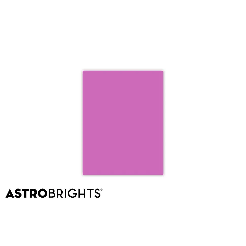 Astrobrights Colored Paper, 24 lbs., 8.5" x 11", Outrageous Orchid, 500 Sheets/Ream (21946)