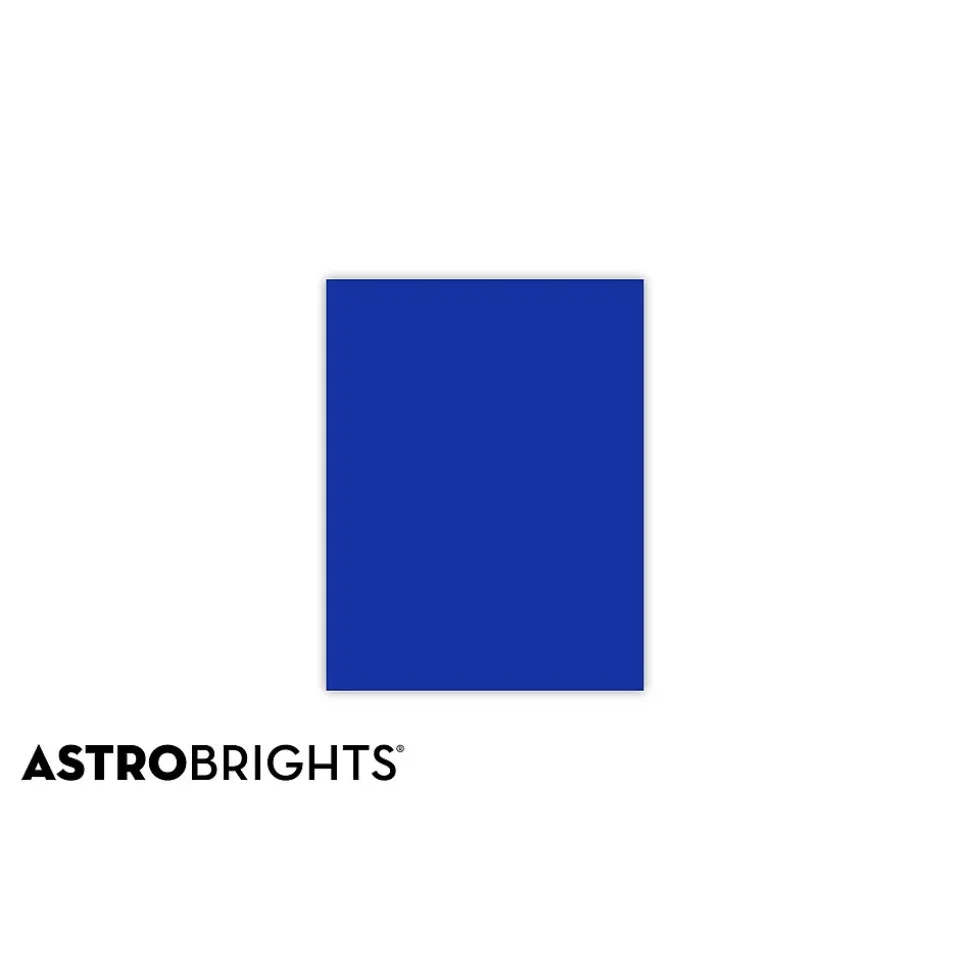 Astrobrights Colored Paper, 24 lbs., 8.5" x 11", Blast-Off Blue, 500 Sheets/Ream (21906)