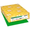 Astrobrights Colored Paper, 24 lbs., 8.5" x 11", Gamma Green, 500 Sheets/Ream (22541)