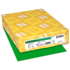 Astrobrights Colored Paper, 24 lbs., 8.5" x 11", Gamma Green, 500 Sheets/Ream (22541)