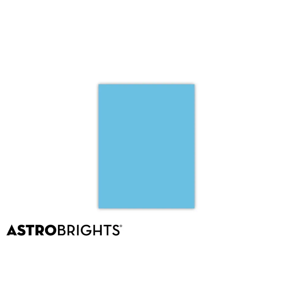 Astrobrights Colored Paper, 24 lbs., 8.5" x 11", Lunar Blue, 500 Sheets/Ream (22521/21528)
