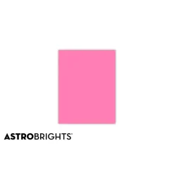 Astrobrights Colored Paper, 24 lbs., 8.5" x 11", Pulsar Pink, 500 Sheets/Ream (21031)