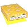 Astrobrights Colored Paper, 24 lbs., 8.5" x 11", Lift-Off Lemon, 500 Sheets/Ream (21011)