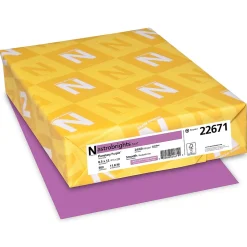 Astrobrights Colored Paper, 24 lbs., 8.5" x 11", Planetary Purple, 500 Sheets/Ream (22671)