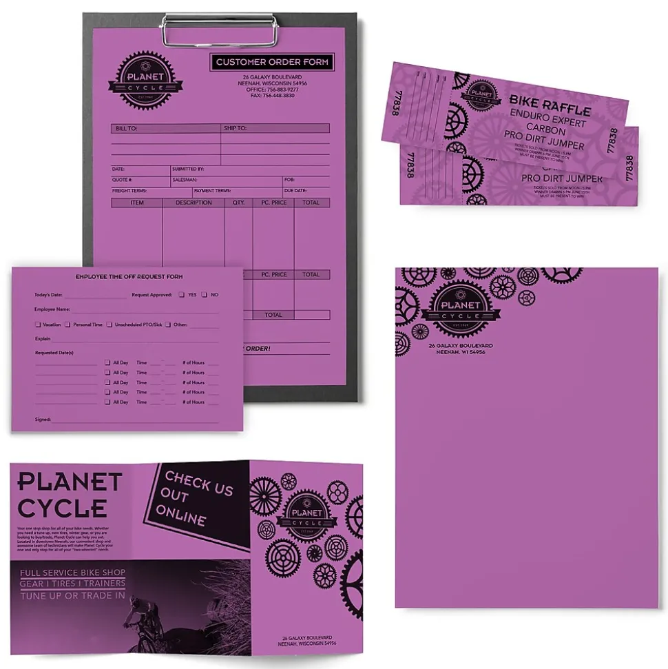 Astrobrights Colored Paper, 24 lbs., 8.5" x 11", Planetary Purple, 500 Sheets/Ream (22671)