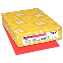 Astrobrights Colored Paper, 24 lbs., 8.5" x 11", Rocket Red, 500 Sheets/Ream (22641)