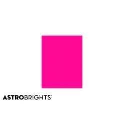 Astrobrights Colored Paper, 24 lbs., 8.5" x 11", Fireball Fuchsia, 500 Sheets/Ream (22681/21688)