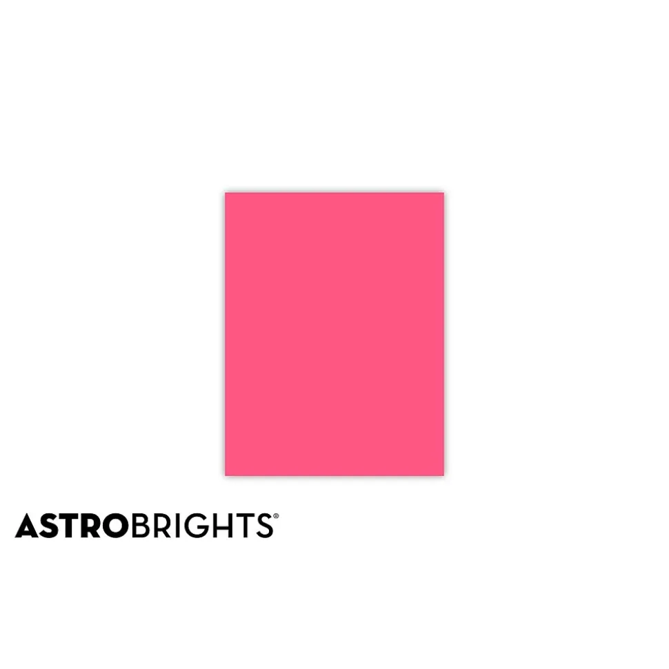 Astrobrights Colored Paper, 24 lbs., 8.5" x 11", Plasma Pink, 500 Sheets/Ream (22119)