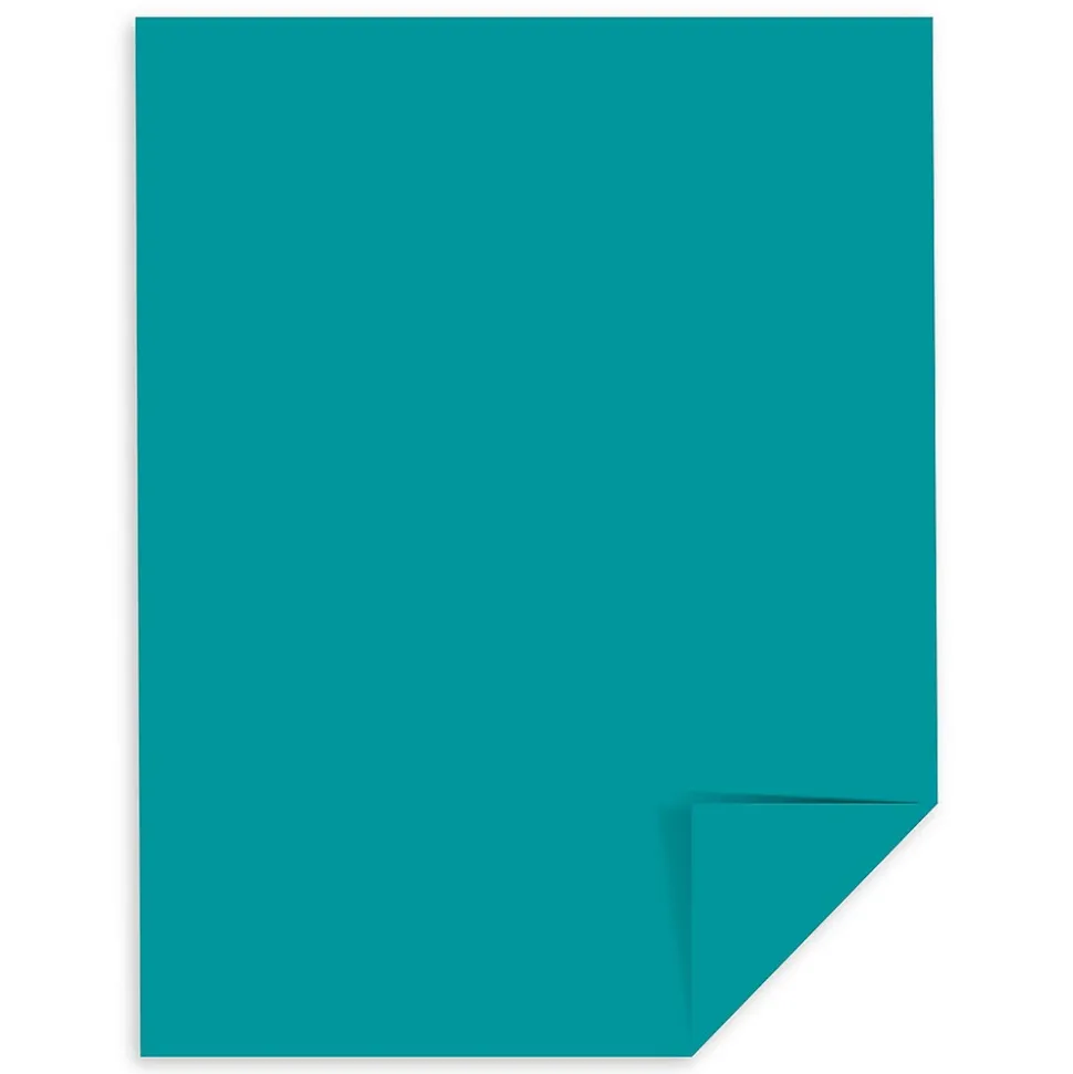 Astrobrights Colored Paper, 24 lbs., 8.5" x 11", Terrestrial Teal, 500 Sheets/Ream (21849/22479)