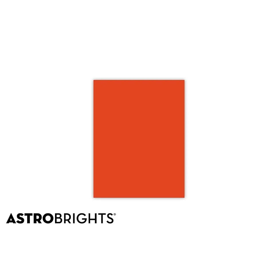 Astrobrights Colored Paper, 24 lbs., 8.5" x 11", Orbit Orange, 500 Sheets/Ream (22561)