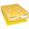 Astrobrights Colored Paper, 24 lbs., 8.5" x 11", Sunburst Yellow, 500 Sheets/Ream (WAU22591)