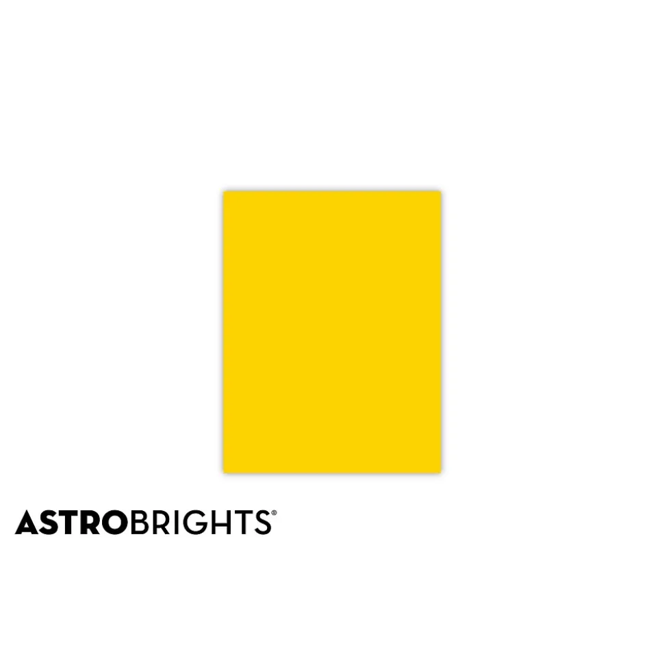 Astrobrights Colored Paper, 24 lbs., 8.5" x 11", Sunburst Yellow, 500 Sheets/Ream (WAU22591)