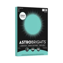 Astrobrights Punchy Pastels 65 lb. Cardstock Paper, 8.5" x 11", Breezy Blue, 100 Sheets/Pack (91784)