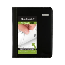 AT-A-GLANCE Executive Faux Leather Padfolio, Black (70-290-05-25)