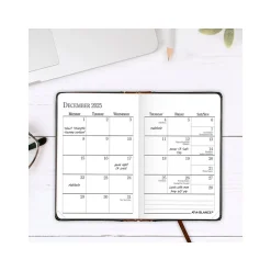 AT-A-GLANCE Fine Diary Pocket Hardcover 2025 Weekly and Monthly Diary, 2.75