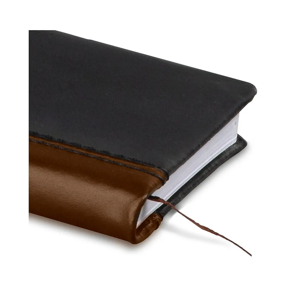AT-A-GLANCE Fine Diary Pocket Hardcover 2025 Weekly and Monthly Diary, 2.75" x 4.25", Ruled, Black/Brown (74-01-05-25)