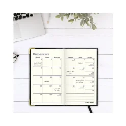 AT-A-GLANCE Fine Pocket Hardcover Diary, 3