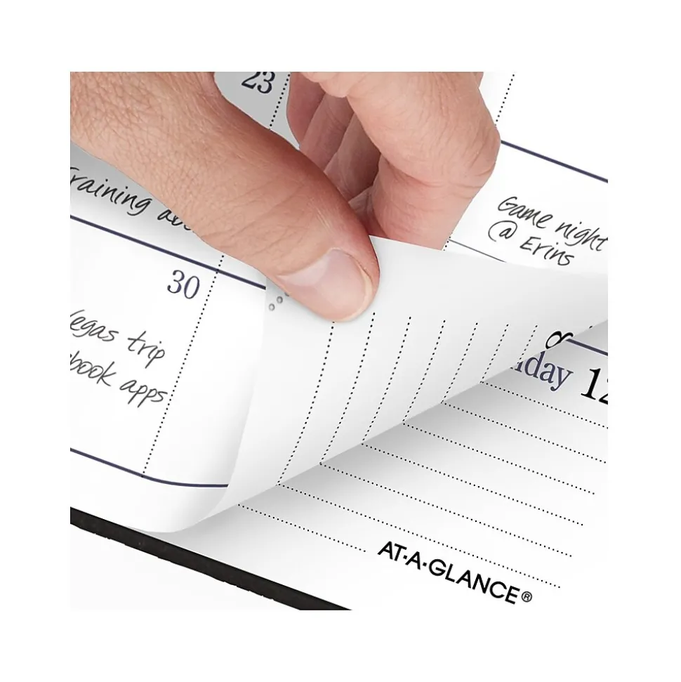 AT-A-GLANCE Fine Pocket Hardcover Diary, 3" x 6", Ruled, Black (72-02-05-25)