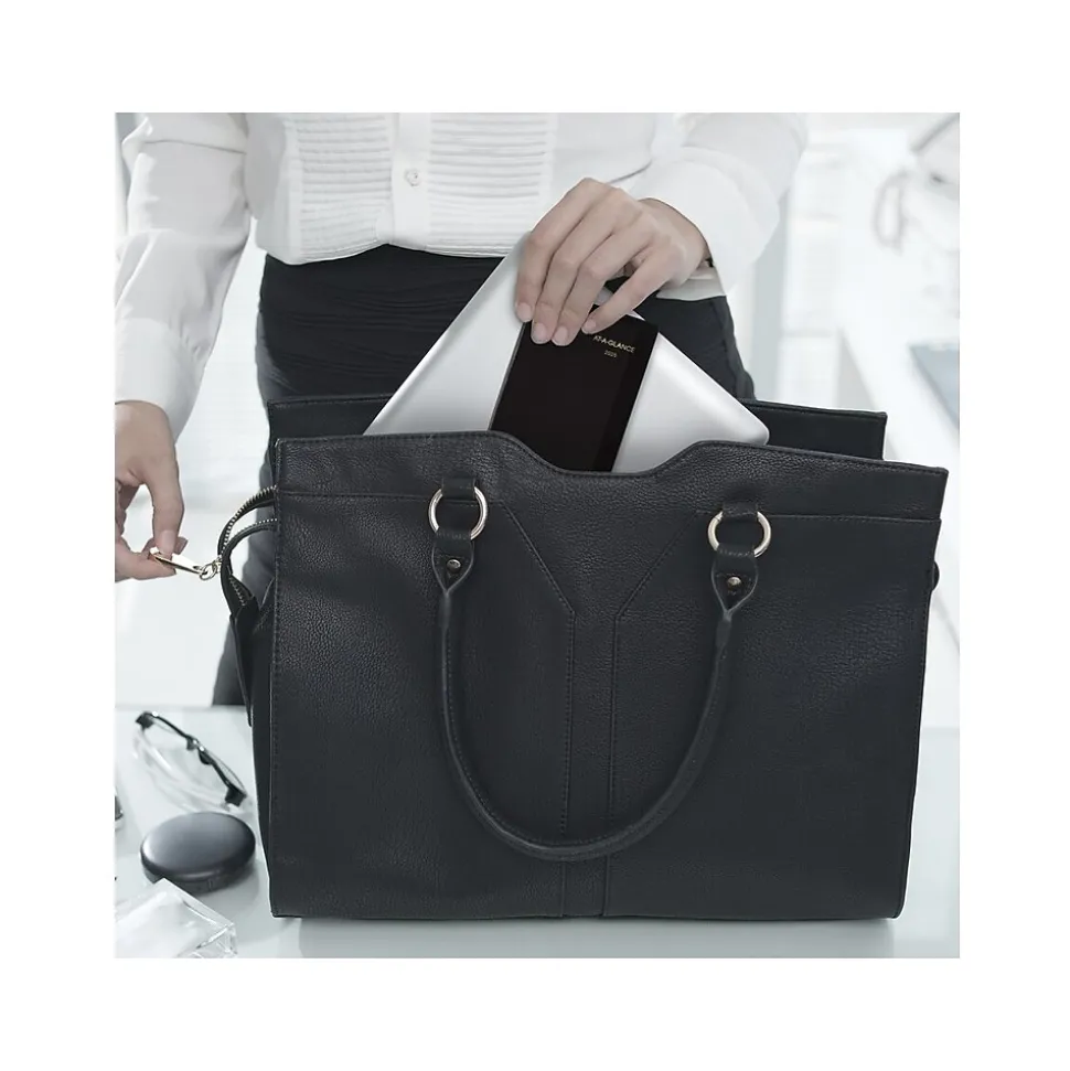 AT-A-GLANCE Fine Pocket Hardcover Diary, 3" x 6", Ruled, Black (72-02-05-25)