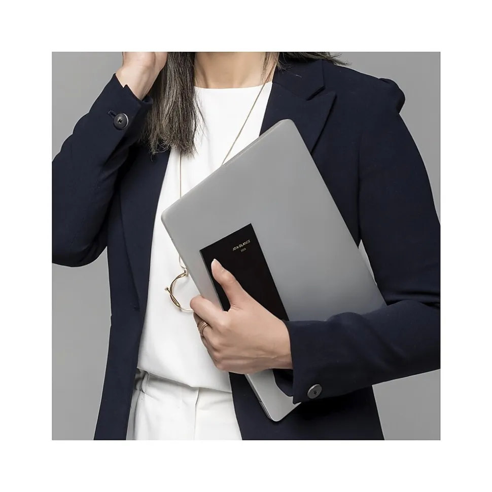 AT-A-GLANCE Fine Pocket Hardcover Diary, 3" x 6", Ruled, Black (72-02-05-25)