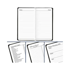 AT-A-GLANCE Fine Pocket Hardcover Diary, 3