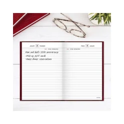 AT-A-GLANCE Standard Hardcover 2025 Daily Reminder, 5.75" x 8.25", Red (SD389-13-25)
