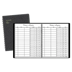 AT-A-GLANCE Wirebound Visitor Book, 8.5" x 11", Black (80580 05)