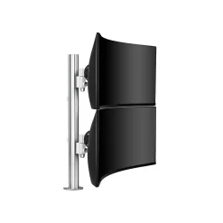 Atdec Adjustable Dual Stack Heavy Monitor Desk Mount for Flat/Curved Monitors up to 49", Silver (AWMS-2-LTH75-H-S)
