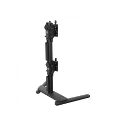 Atdec Adjustable Heavy Duty Dual Vertical Monitor Mount for Monitors Up to 55", Black (AWMS-2-BT75-FS-B)