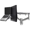 Atdec Adjustable Notebook and Display Desk Mount, Silver (AWMS-2-ND13-F-S)