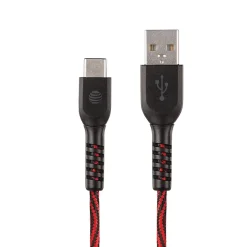 AT&T Charge and Sync USB to Type-C Cable, 10 ft., Red, (TCB10-RED)
