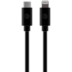 AT&T Charge and Sync USB to USB-C Cable with Lightning Connectors, 4 ft., Black, (TCL01-BLK)