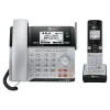 AT&T Connect to Cell 2-Line Cordless VOIP Phone with Digital Answering, Black/Silver (TL86103)