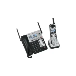 AT&T 4-Line Cordless Phone with 2-Handsets & Digital Answering, Silver/Black (SB67138)