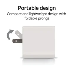 AT&T Type-C Power Adapter, 18-Watt, White, (PDC18)