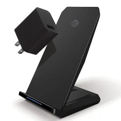 AT&T Wireless Charging Stand with Quick Charge 3.0 Rapid Charger, Black (CETWCS10)