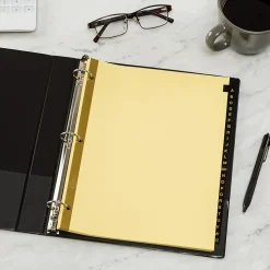 Avery A-Z Leather Dividers, 26-Tabs, Gold (11350)