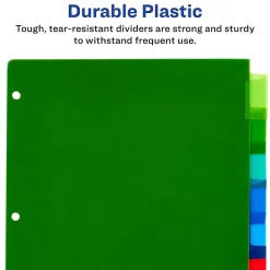Avery Big Tab Insertable Plastic Dividers, 8 Tabs, Multicolor, 24 Sets/Carton (11903)