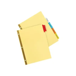 Avery Big Tab Insertable Buff Paper Dividers, 5-Tab, Assorted Colors, 48 Sets/Carton (11109)
