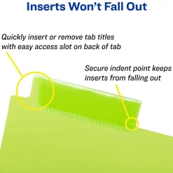 Avery Big Tab Insertable Plastic Divider, 5 Tabs, Multicolor, 1 Set (11900)