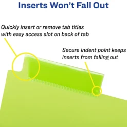 Avery Big Tab Insertable Plastic Divider, 5 Tabs, Multicolor, 1 Set (11902)