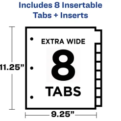 Avery Big Tab Insertable Plastic Divider, 8 Tabs, Multicolor, 1 Set (11903)
