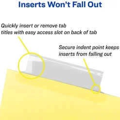 Avery Big Tab Insertable Paper Dividers, 8 Tabs, Clear, Copper Reinforced (23285)